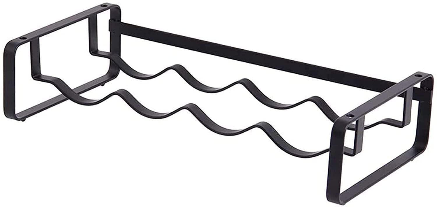 Foldable Iron Wine Rack Holder - 4 Bottle Capacity - Space Saving Kitchen & Living Room Decor - Perfect for Home Bar, Dining Room, and Gift Giving