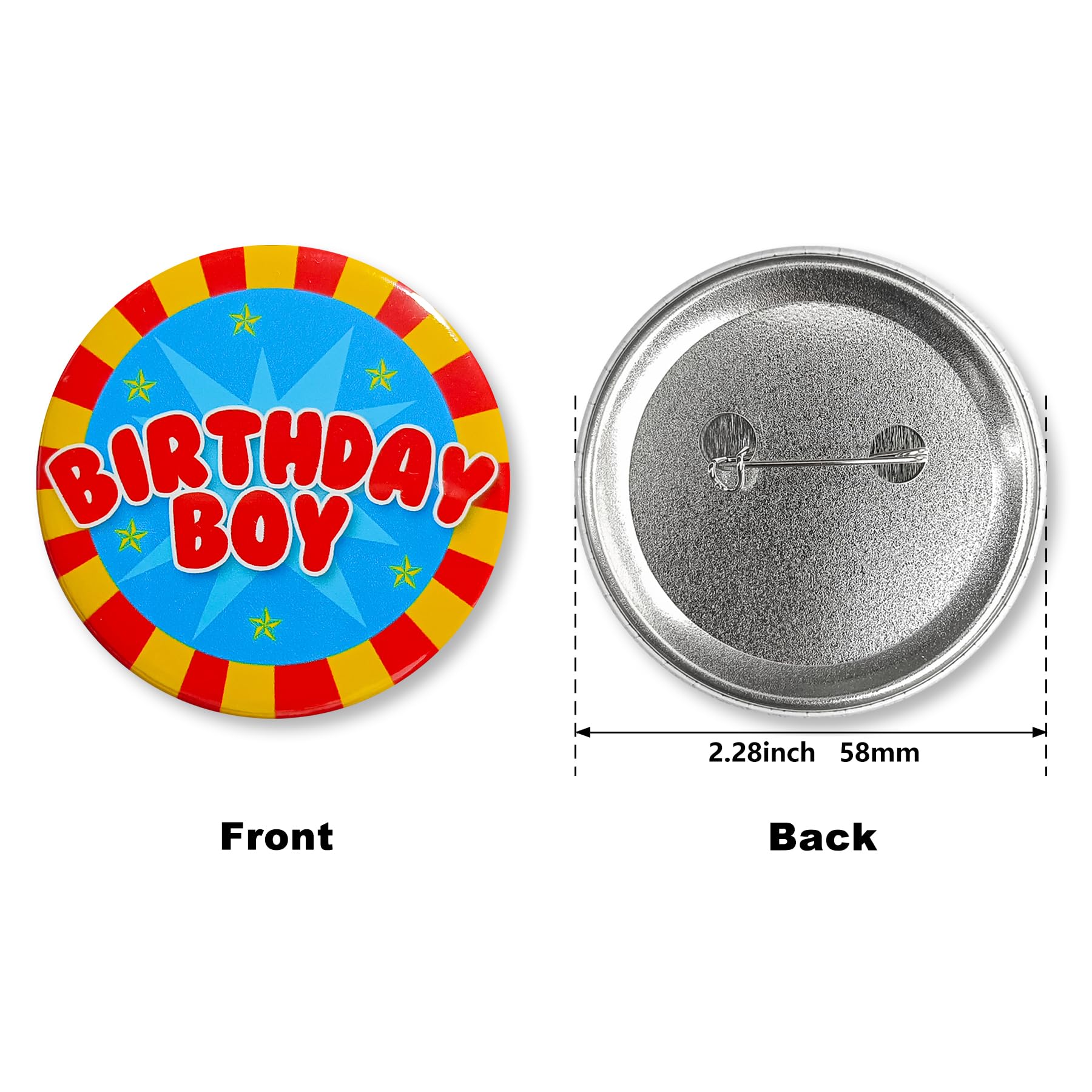 Birthday Girl Pin Badges - Cute Tinplate Party Pins for Women & Girls - Perfect for Birthday Parties, Baby Showers & Bridal Events