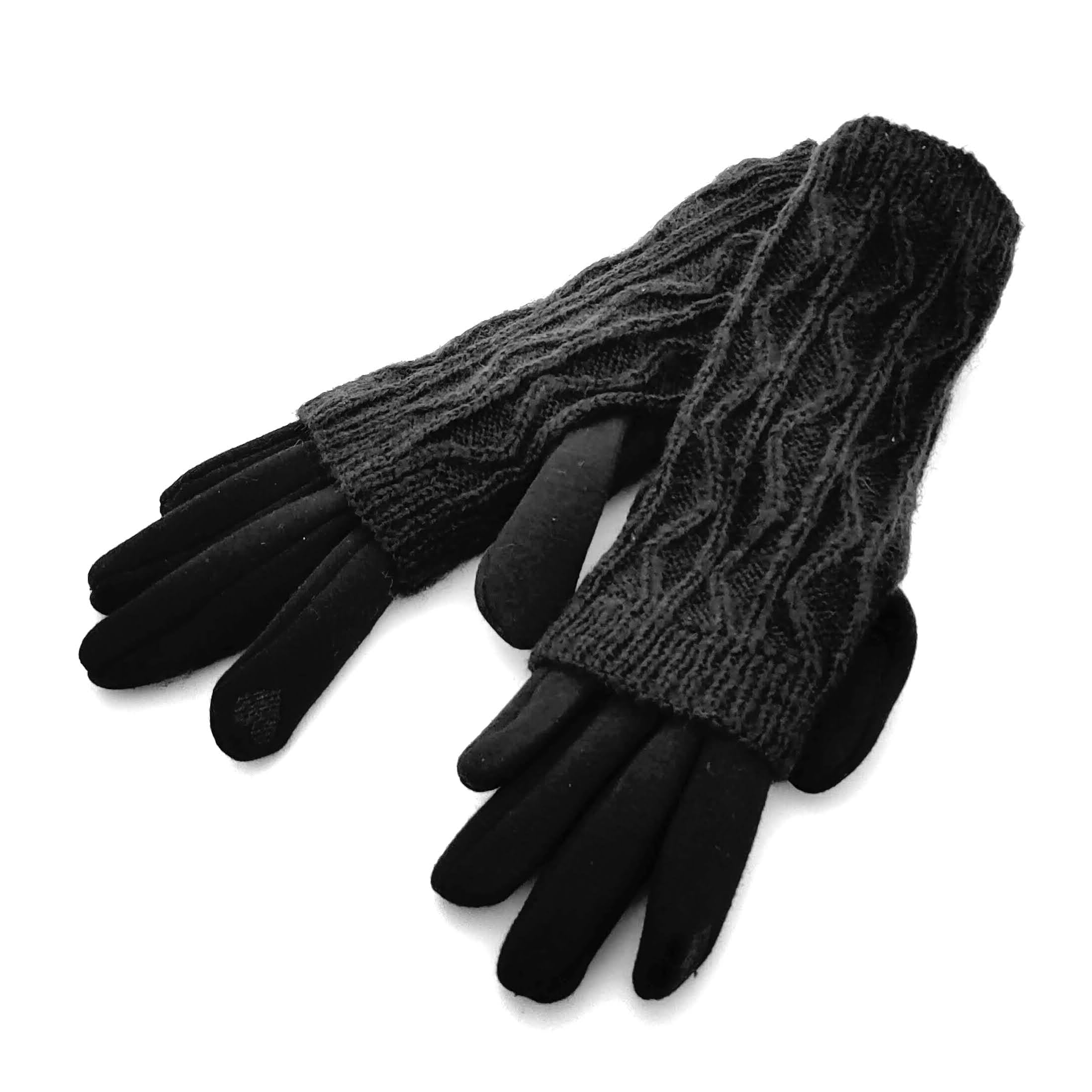 2-in-1 Touchscreen Gloves for Men & Women - Winter Warm Black Gloves with Phone Compatibility - Perfect for Driving, Skiing, and Outdoor Activities