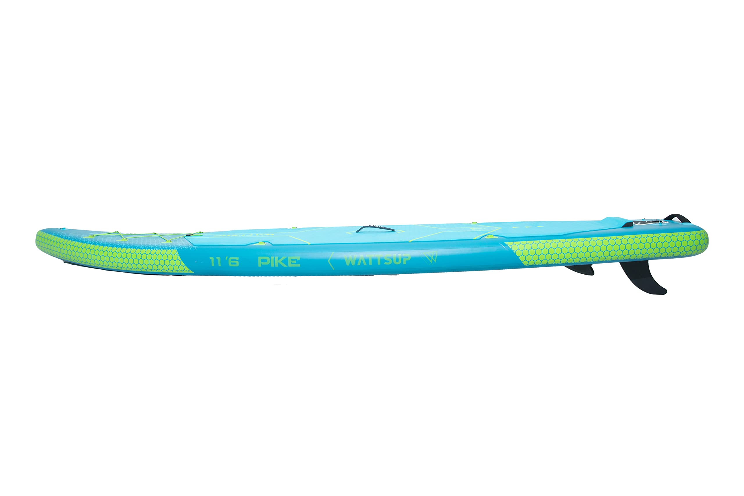 WATTSUP Pike 11'6 Inflatable Kayak with Paddle - 15cm Thickness Drop-Stitch Construction - Rigid & Durable - 150kg Capacity - Perfect for Fishing, Camping & Water Adventures