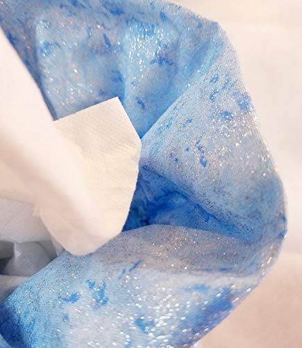 Fairy Frost Blue Tissue Box Cover - Elegant Decorative Tissue Holder for Home, Office, Bathroom | Perfect for Living Room, Bedroom, and Guest Room Decor