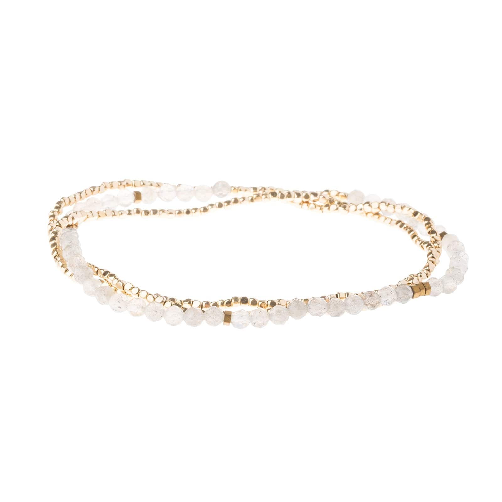 Labradorite Delicate Wrap Bracelet - Healing Crystal Jewelry for Women, Adjustable Boho Wrap Bracelet for Spiritual Healing, Meditation & Energy Balance | Perfect for Yoga, Reiki & Everyday Wear