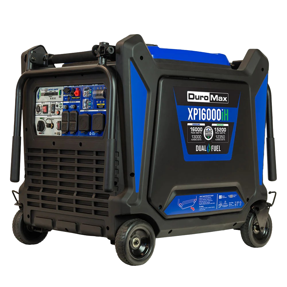 DuroMax XP16000iH 13000W/16000W Dual Fuel Portable Inverter Generator - Gas & Propane Powered with CO Alert & Remote Start - Ideal for Home Backup, Camping & Outdoor Power Needs