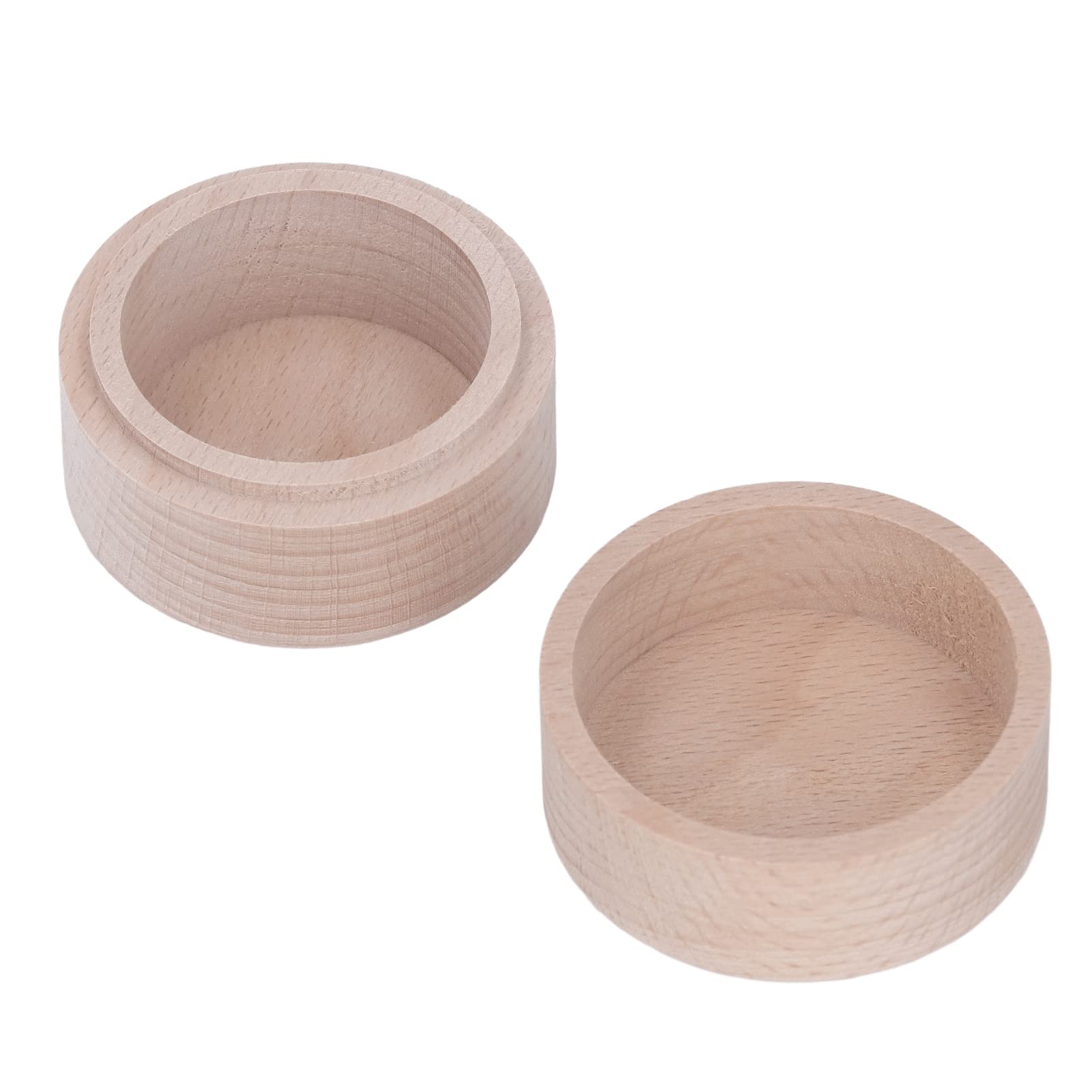 Premium Beech Wood Jewelry Box - Handcrafted Wooden Ring Box with Retro Design, Durable & Sturdy Trinket Storage for Engagement Rings, Wedding Bands & Keepsakes - Perfect for Proposals, Anniversaries & Gift Giving