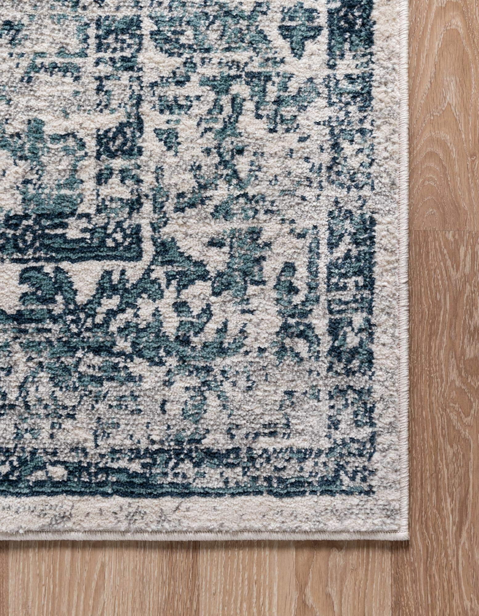Charleston Collection 10 Ft Ivory Low-Pile Runner Rug - Soft Hallway & Entryway Carpet for Home Decor | Durable & Easy to Clean for High Traffic Areas
