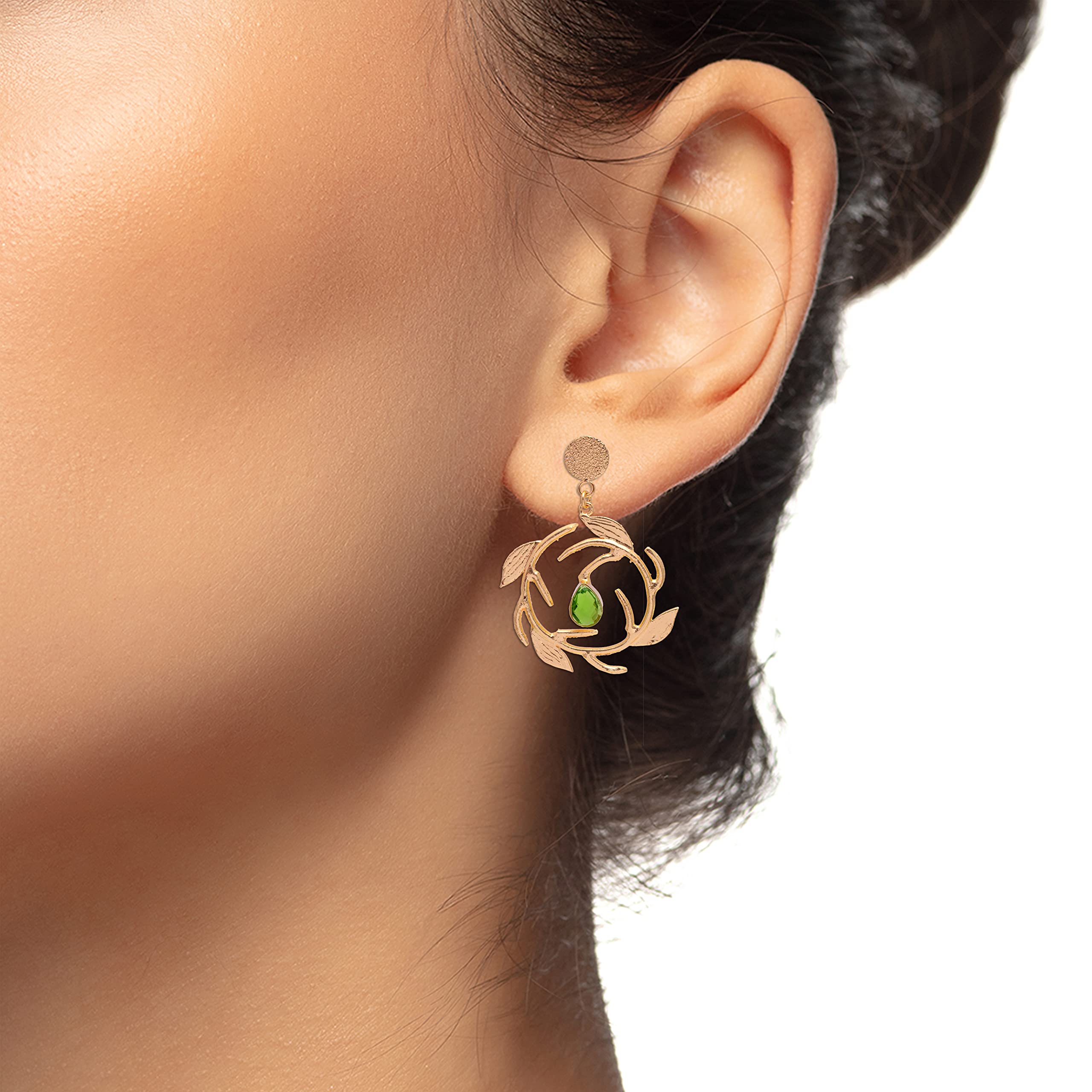 18K Gold Plated Peridot Earrings for Women - August Birthstone Handmade Jewelry with Green Gemstone | Elegant Gift for Girls & Women | Perfect for Birthdays, Anniversaries & Special Occasions