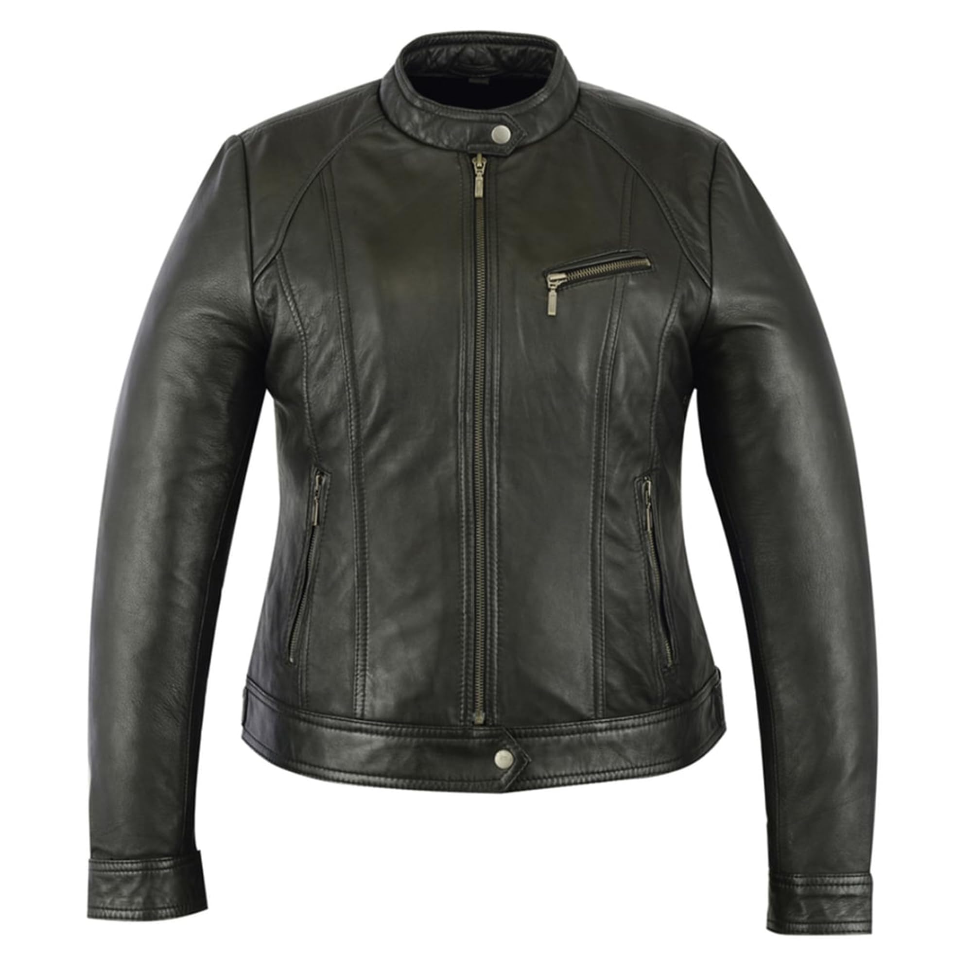 Daniel Smart Women's Motorcycle Jacket - Genuine Lambskin Leather Biker Jacket with Lightweight Design & Multiple Pockets for Riding, Travel & Outdoor Adventures