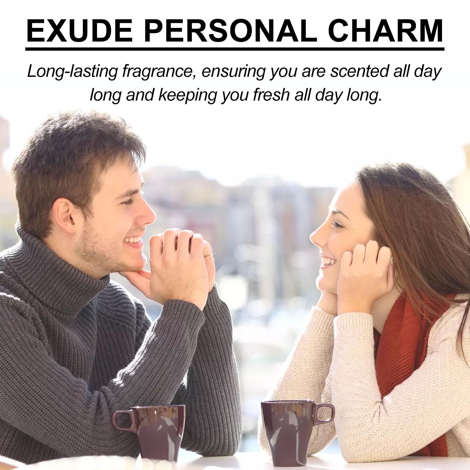 Premium Men's Cologne with Pheromones - 50ml Long-Lasting Eau de Toilette Spray, Essential Oil Infused Fragrance for Attraction & Confidence - Perfect for Date Nights, Work, and Special Occasions