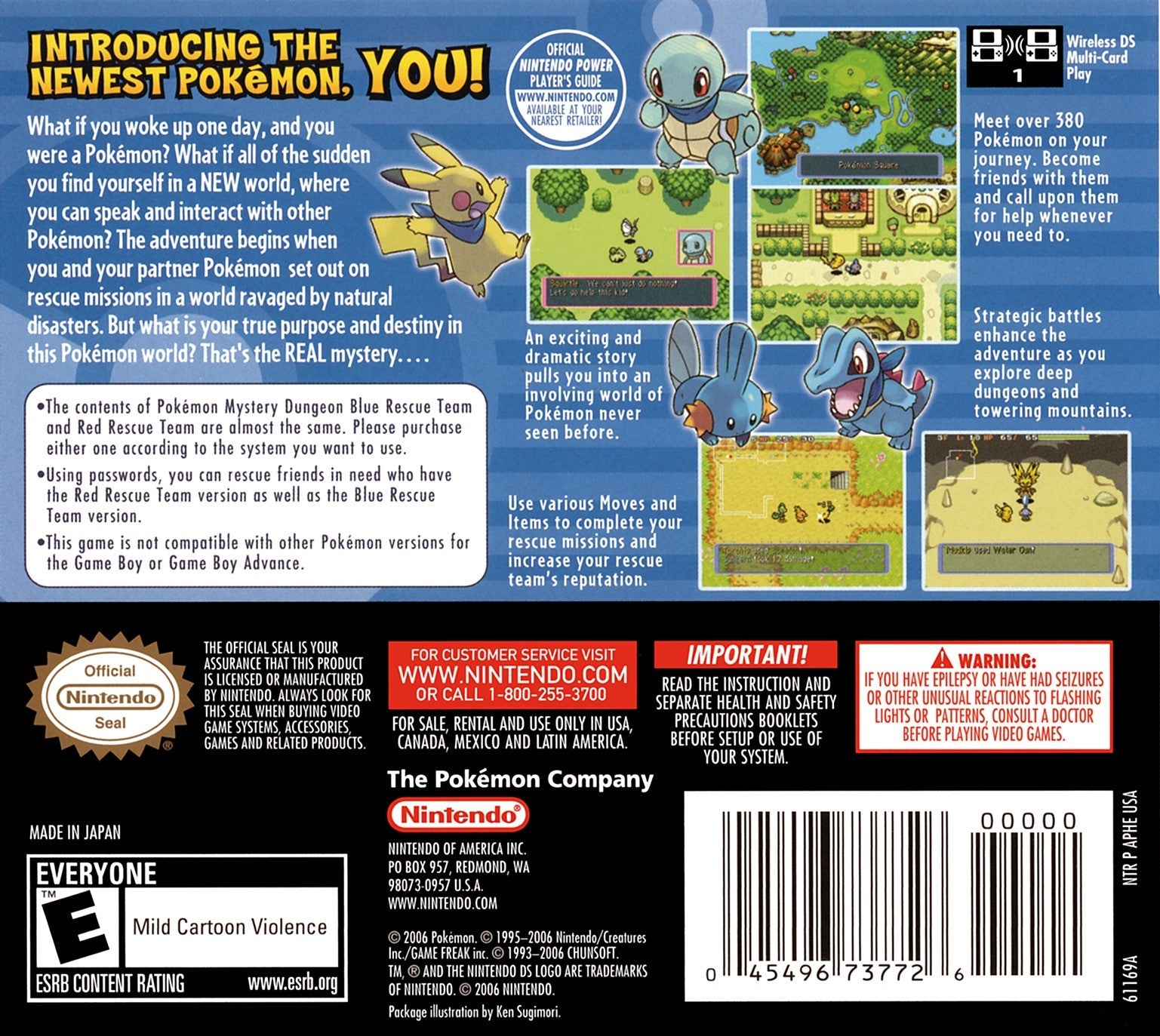 Pokemon Mystery Dungeon: Blue Rescue Team - Nintendo DS Adventure Game for Kids & Adults - Perfect for Family Game Nights & RPG Fans