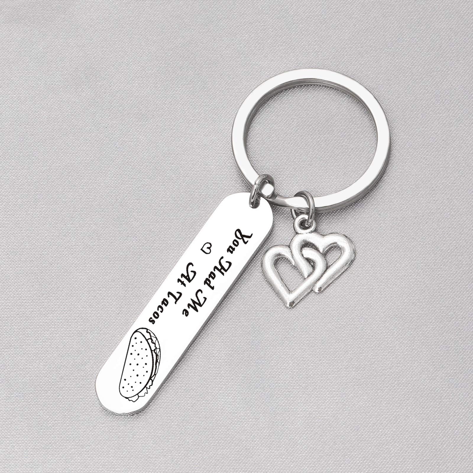 De&ai Taco Addict Jewelry - Mexican Food Lover Gift for Best Friend & Girlfriend - Taco Enthusiast Keychain for Women - Perfect Taco-Themed Accessory for Birthdays, Cinco de Mayo & Foodie Gifts