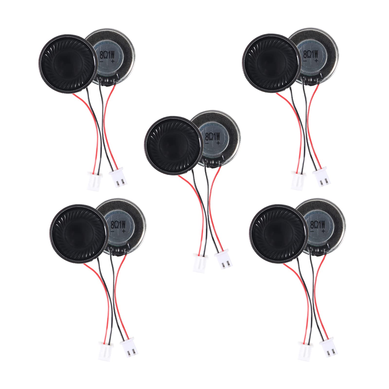 10Pcs 1W 8 Ohm Mini Metal Shell Loudspeaker - Round Internal Magnet Speaker for MP3/MP4 Players, DIY Audio Projects, and Small Electronics (Perfect for Home Theater, Car Audio, and Portable Devices)
