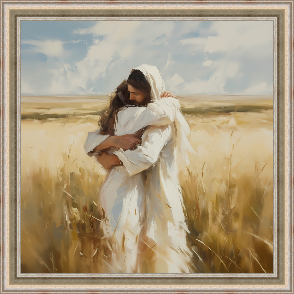 Arms of Mercy Large Wall Art - Inspirational Canvas Painting for Home Decor, Living Room, Bedroom & Office | Perfect Gift Idea for Housewarming, Wedding & Holidays
