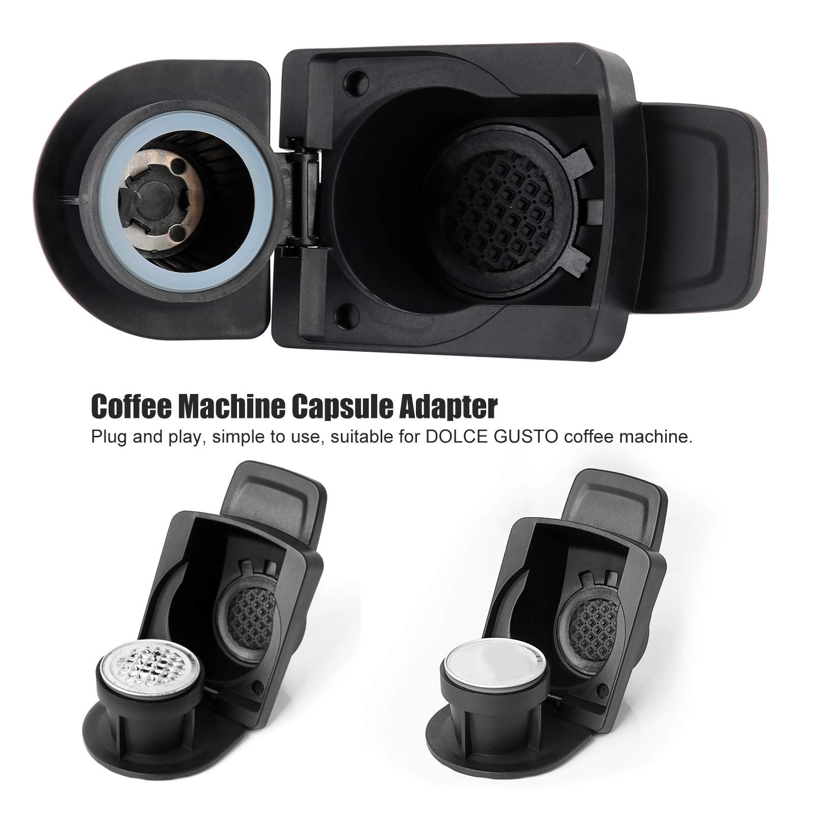 Reusable Coffee Pod Adapter for Dolce Gusto Machines - Flip Design Capsule Converter | Eco-Friendly Coffee Maker Accessories | Perfect for Home, Office & Travel Use