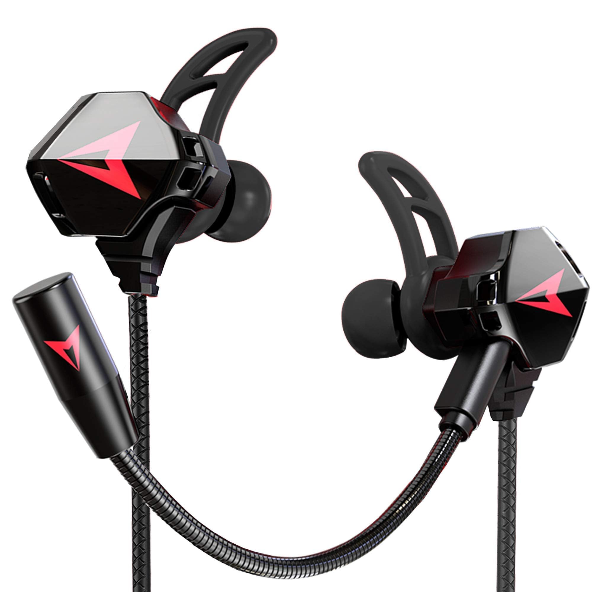 Battle Buds Pro Wired Gaming Headset with Dual Microphone - Noise Cancelling In-Ear Earphones with Mute & Volume Control for Mobile Gaming, PC, PS5, Xbox Series X/S, Nintendo Switch (Black) - Perfect for Competitive Esports & Late-Night Gaming Sessions