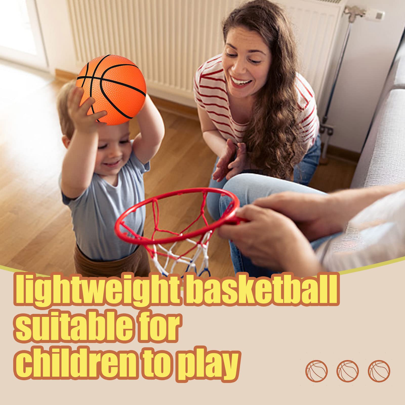 Hymaz 36 Pcs 4 Inch Mini Basketballs for Kids - Inflatable Sports Toys for Pool, Beach & Party Games