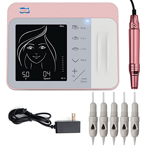Professional Guapa 3rd Gen Tattoo Machine - Microblading & Permanent Makeup Device for Eyebrows, Eyeliner, Lips | Semi-Permanent Beauty Tool with N3 Machine + 50 Needles | Perfect for Salon, Tattoo Studio & Home Use