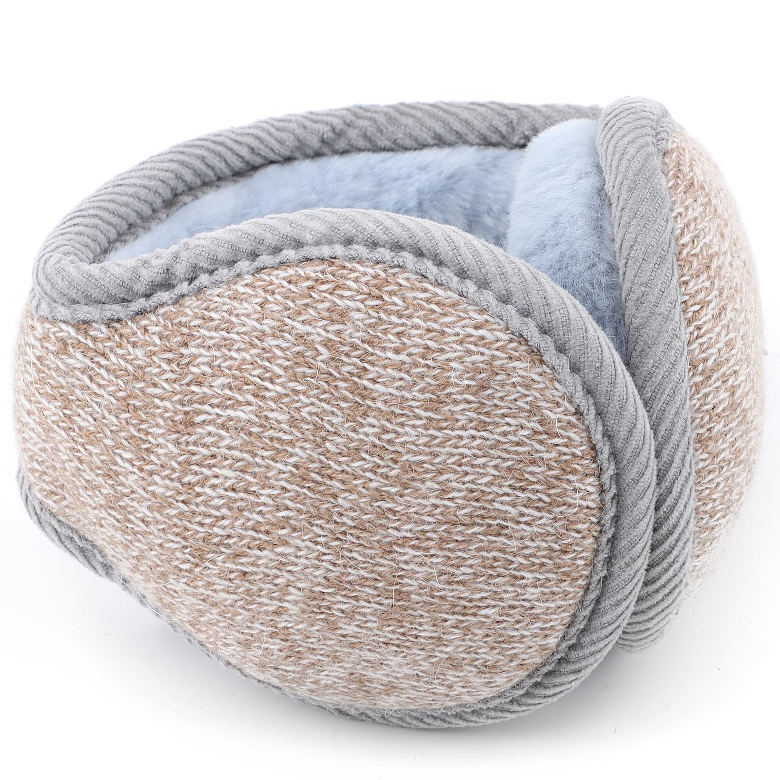 Warm Plush Foldable Ear Muffs for Adults - Lightweight Winter Ear Protection for Men & Women - Perfect for Outdoor Activities, Commuting, and Cold Weather