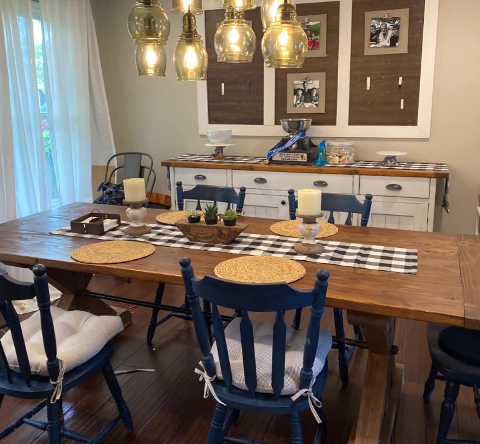 4-Piece Round Woven Placemats Set - 13 Inch Natural Wicker & Water Hyacinth Braided Table Mats - Rustic Rattan Chargers for Dining Table Decor - Perfect for Farmhouse, Boho, and Coastal Home Styling