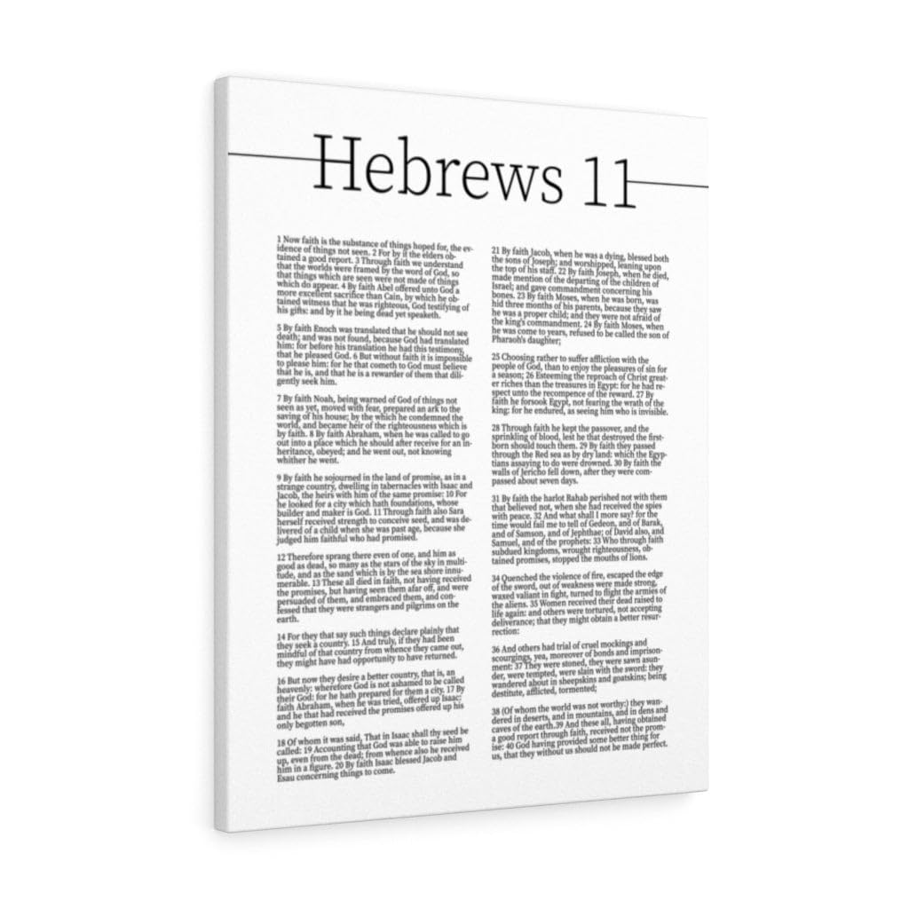 Hebrews 11 Bible Verse Canvas Wall Art - Christian Scripture Home Decor - Perfect for Church, Prayer Room & Faith-Based Gift Giving