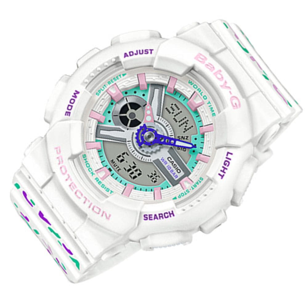 CASIO BABY-G BA-110TH-7ADR Women's Digital Sport Watch - Waterproof, Shock Resistant, Stylish Design for Active Women - Perfect for Running, Swimming & Outdoor Adventures