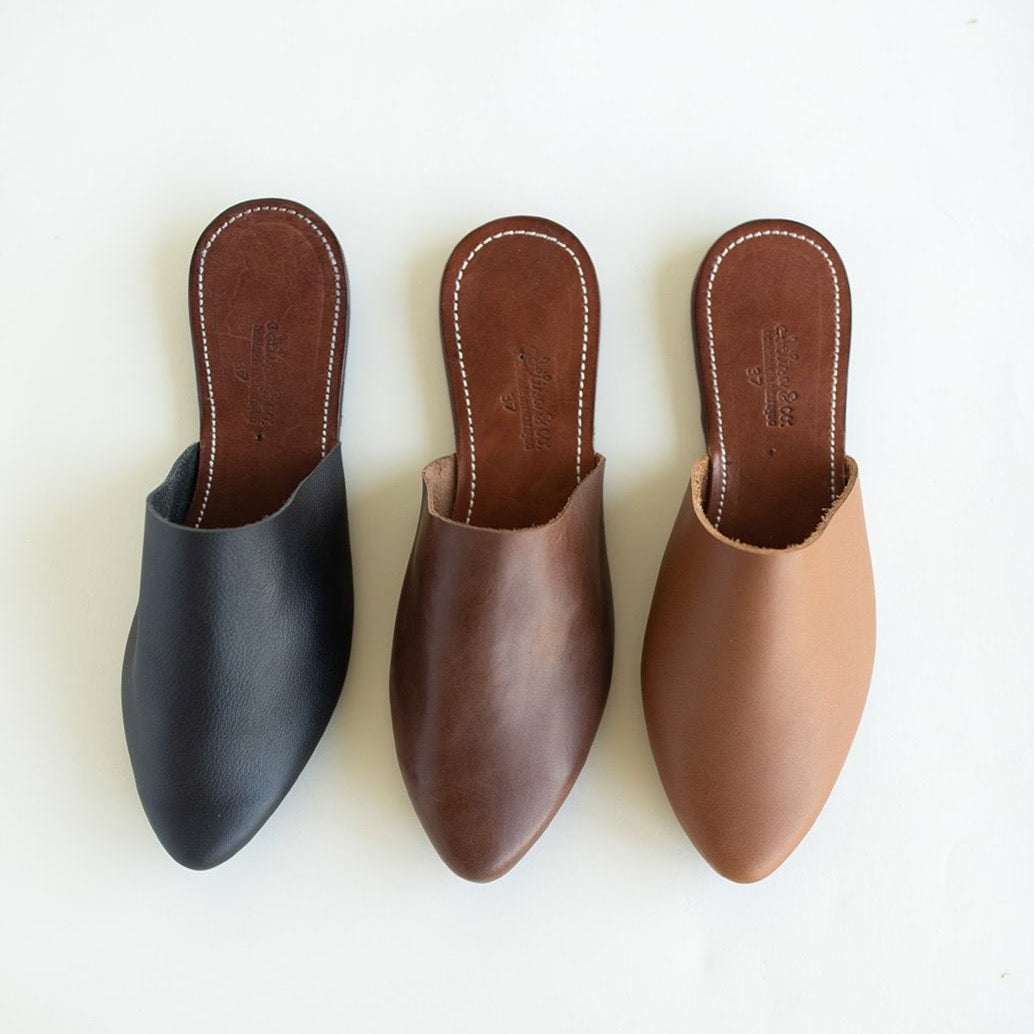 SECONDS Women's Autumn Mule Slippers - Genuine Leather Comfortable House Shoes for Indoor/Outdoor Wear - Perfect for Home, Office & Casual Occasions