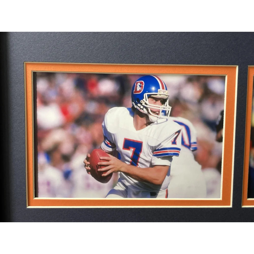 Denver Broncos Fan License Plate Framed Collage - NFL Memorabilia Featuring John Elway & Peyton Manning - Perfect for Man Cave, Sports Bar, or Broncos Fan Gift
