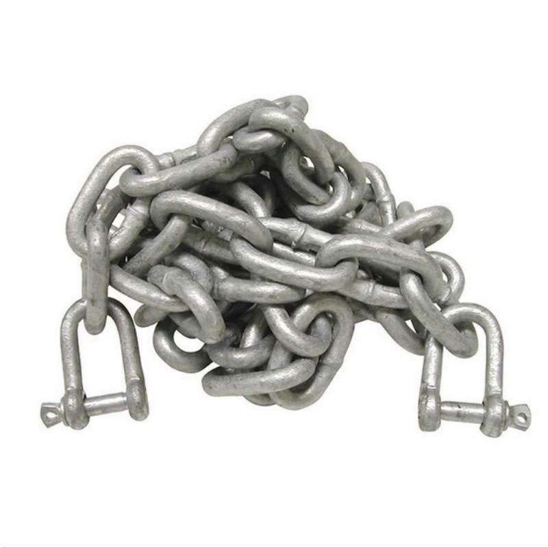 Galvanized BLA Anchor Chain with Shackles - 8mm Diameter - Heavy Duty Marine Boat Mooring & Docking Accessories for Sailboats and Yachts