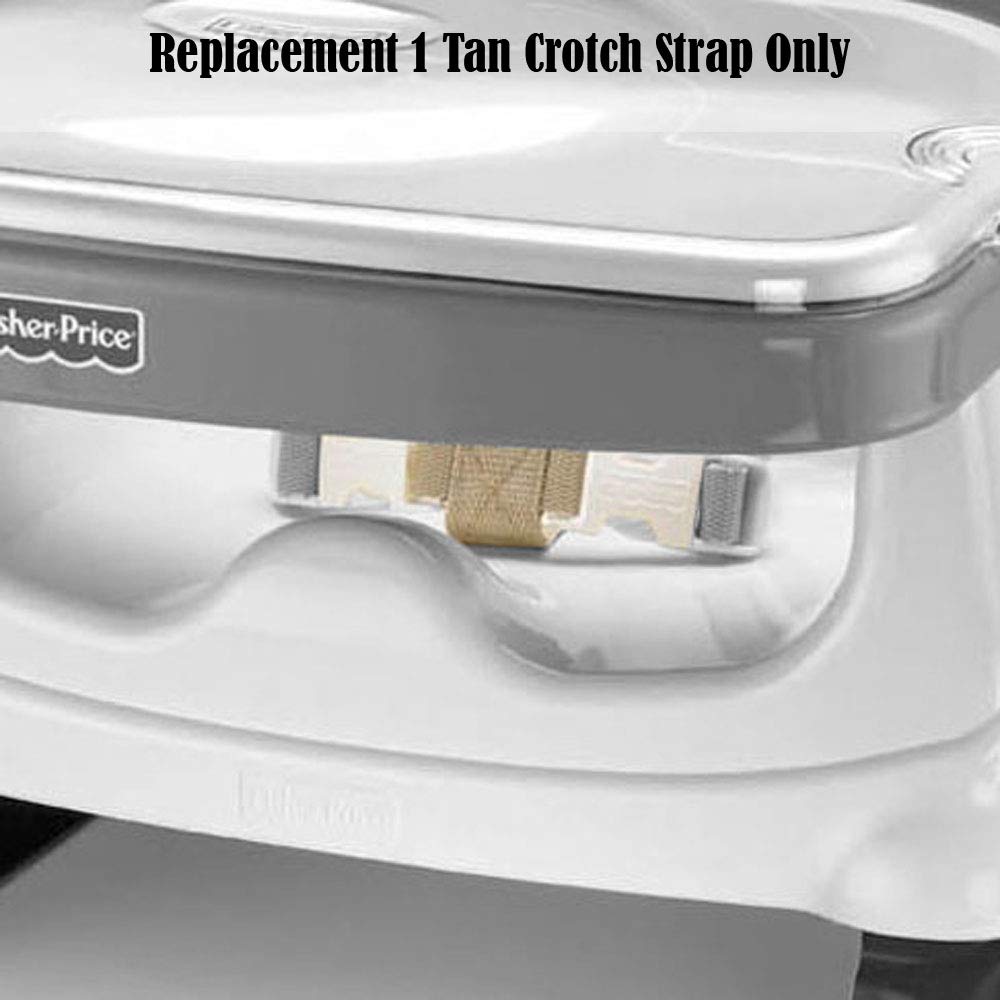 Fisher-Price Healthy Care Booster Seat Replacement Strap P0278 - 1 Crotch Strap in Olive/Tan - Safe & Secure for Toddler Mealtime, Travel & Dining Out