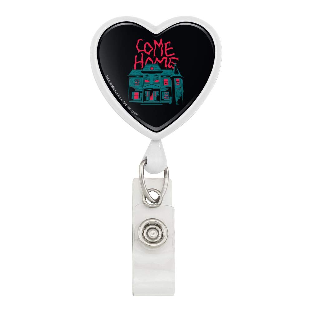 IT Chapter 2 Come Home Heart Lanyard - Retractable Badge Reel with ID Card Holder for Work, School & Events - Horror Movie Fan Accessories