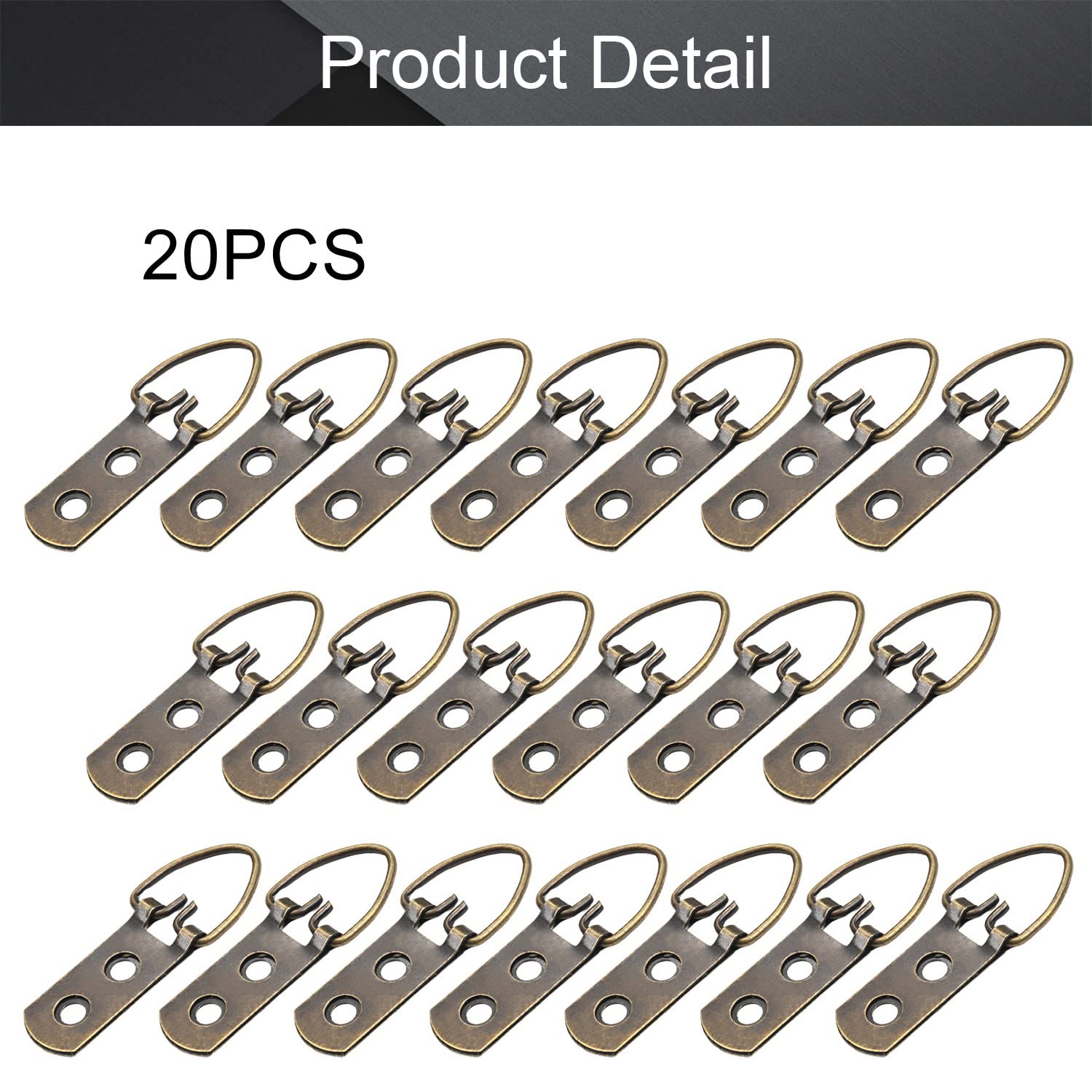 MroMax 20PCS Bronze Picture Frame Hooks 2.13