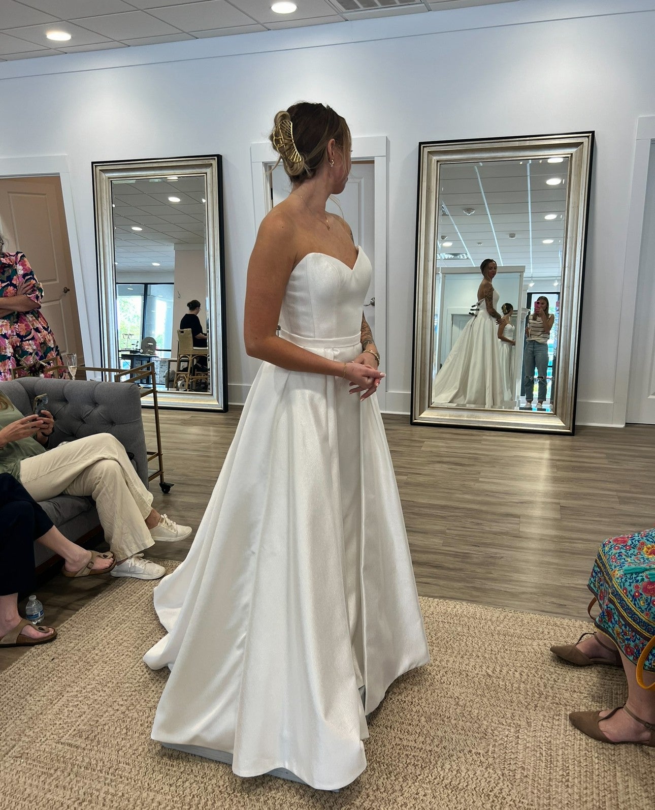 Jenny Yoo Dovima Wedding Dress with Detachable Overskirt - Elegant A-Line Bridal Gown for Church Ceremony & Outdoor Wedding
