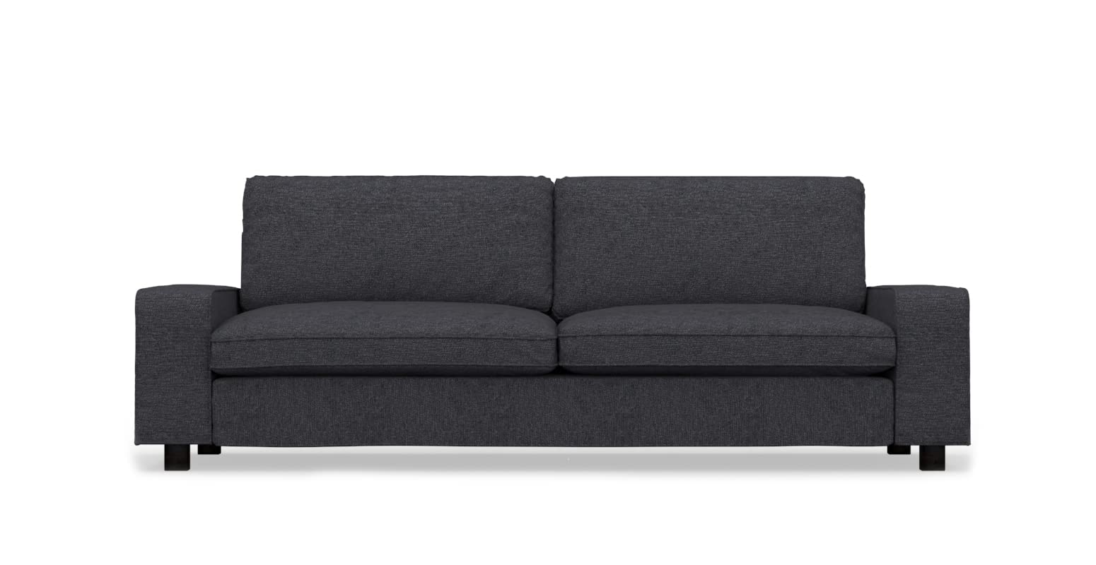 Handmade KIVIK 3-Seat Sofa Bed Slipcover Replacement - Deep Blue Crown Design | Perfect for Living Room, Guest Room & Small Space Furniture Protection