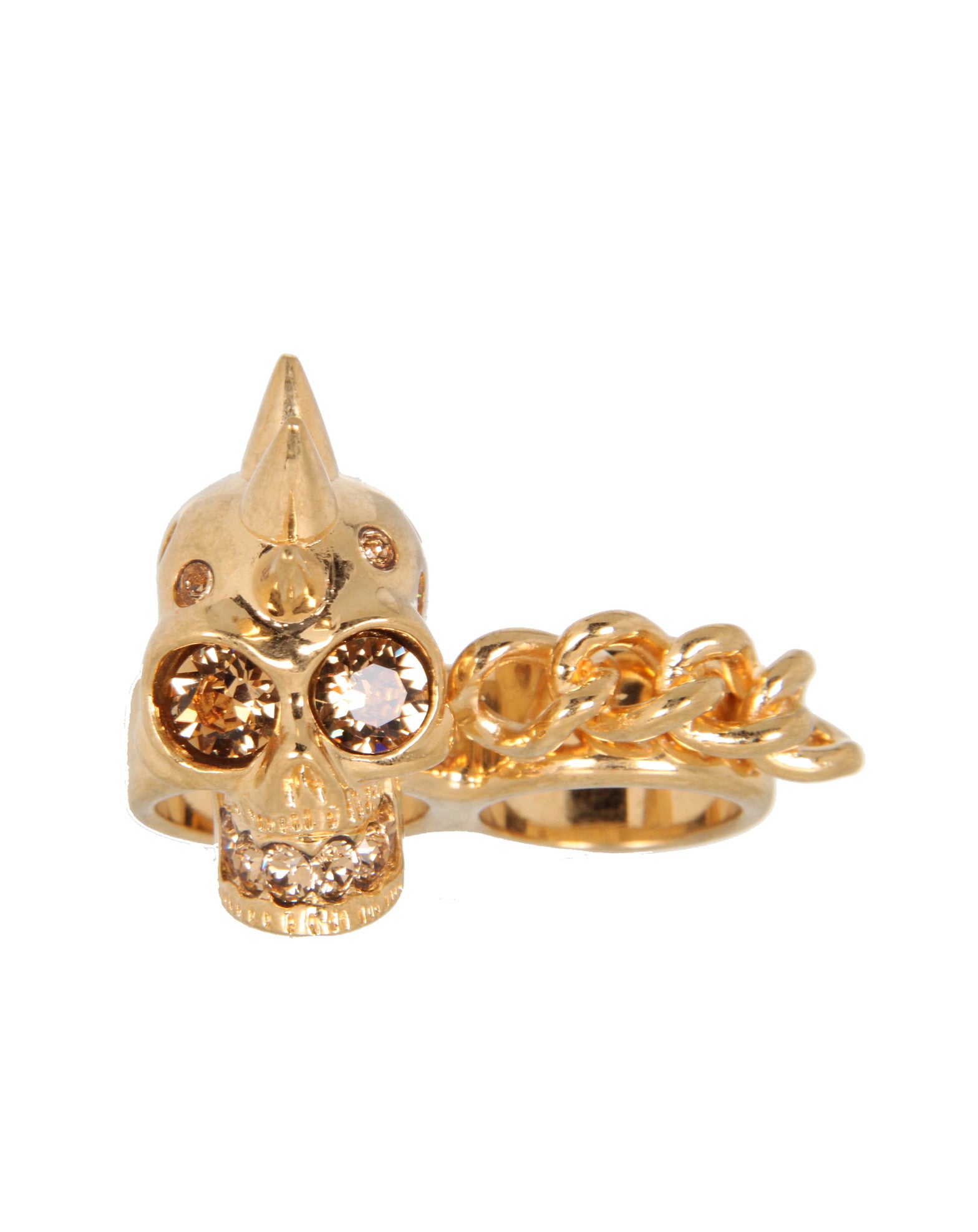 Elegant Double Finger Ring in Gold - Perfect for Stacking, Layering & Everyday Fashion Jewelry