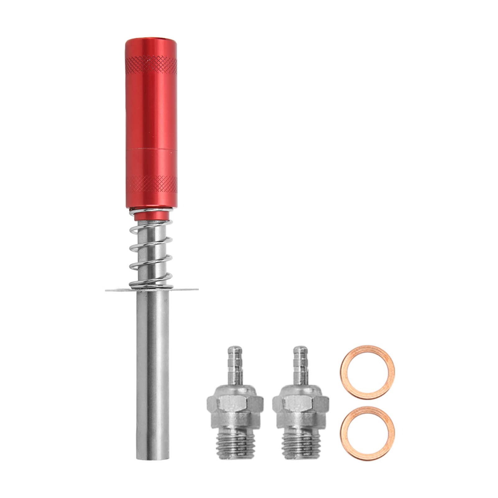 SOONALL Glow Plug Igniter - RC Engine Starter Tool with N3 Glow Plug for Nitro & Methanol RC Cars, Boats, Airplanes - Durable Red Igniter for 1/8 1/10 Scale RC Models (Perfect for Racing, Off-Road & Hobby Use)