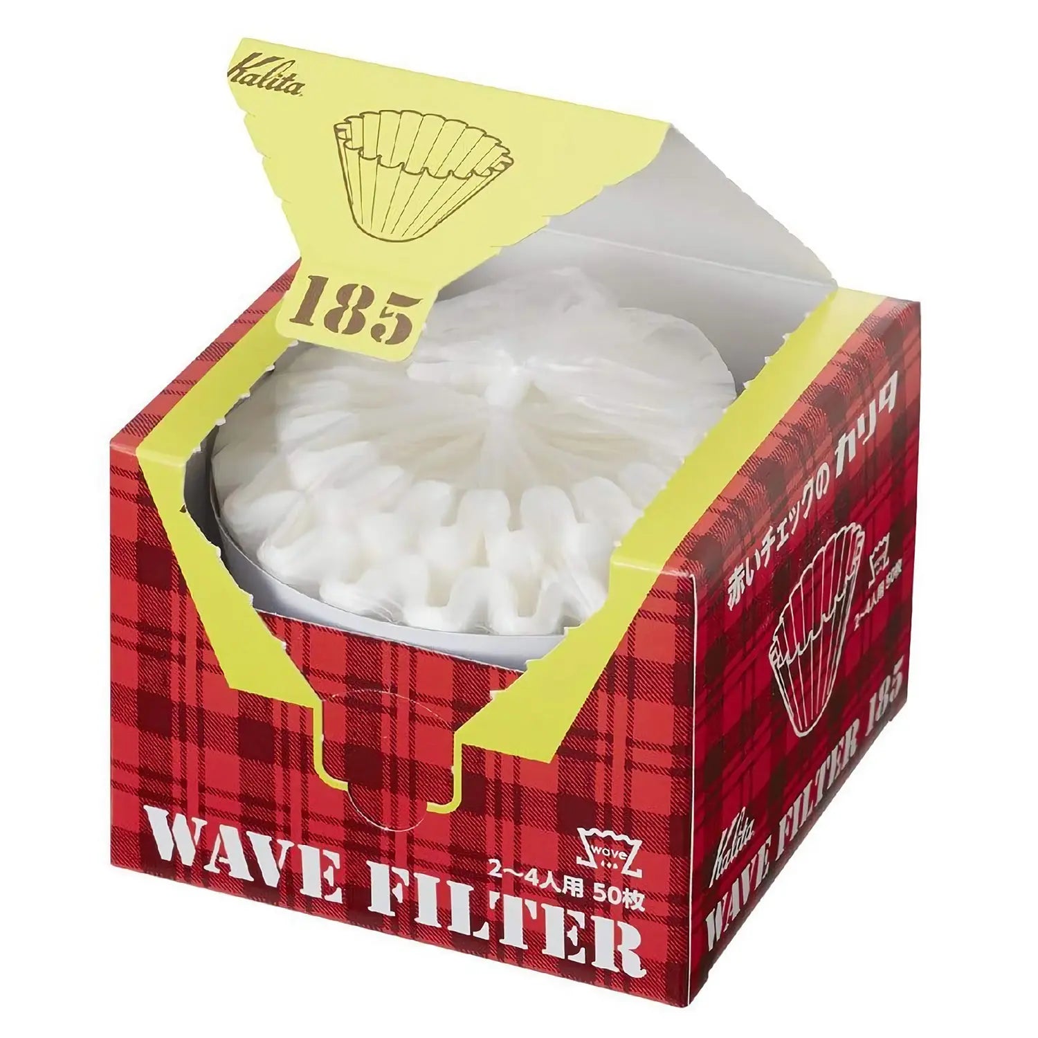 Kalita Wave Series Wood Pulp Coffee Filters - 50 Count, Natural Unbleached Paper Filters for Pour Over Coffee Brewing - Perfect for Home Baristas and Specialty Coffee Lovers