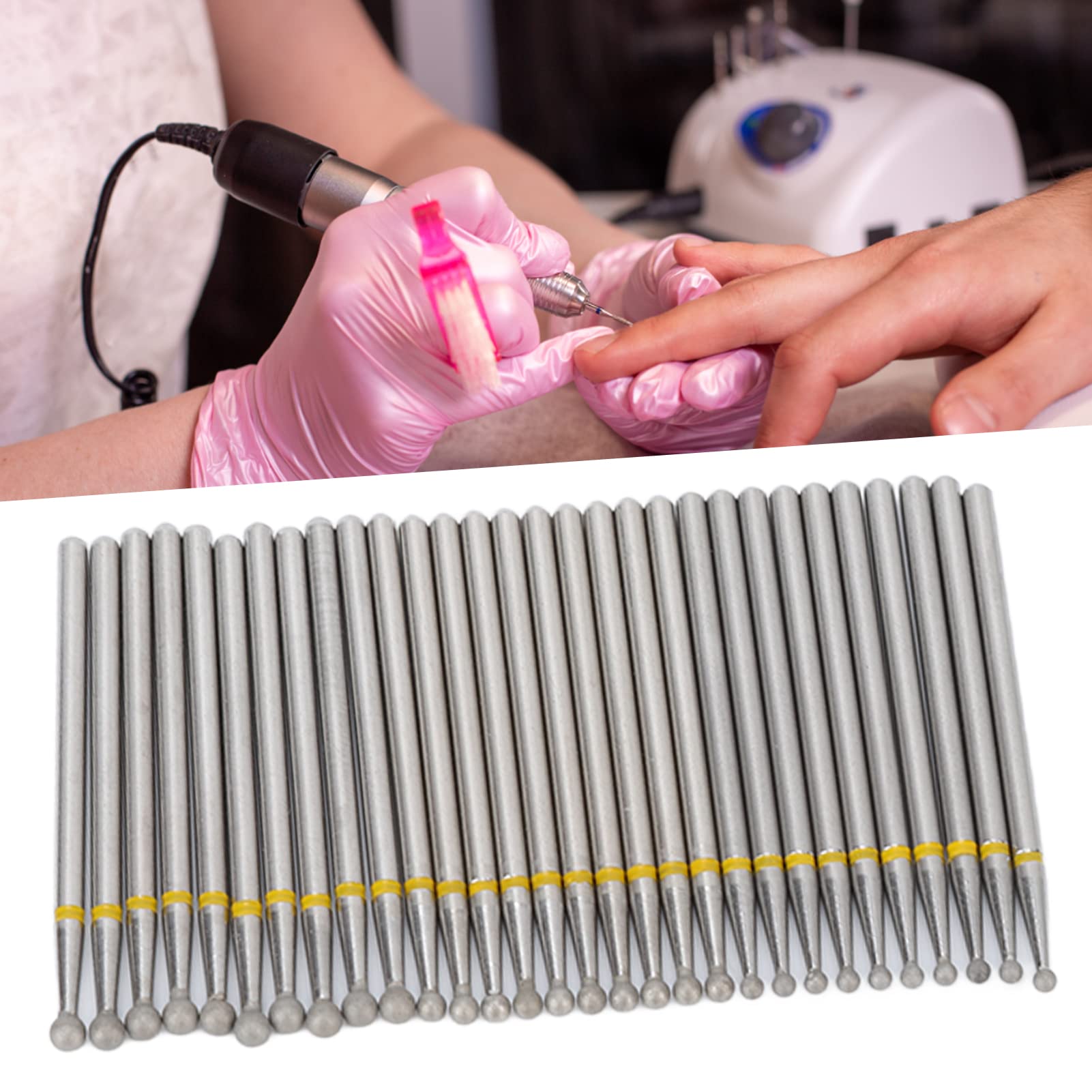 ANGGREK 30pcs Professional Nail Drill Bits Set - Nail File, Grinding Heads & Milling Cutters for Manicure, Pedicure & Nail Art | Perfect for Nail Technicians & Beginners | Salon & Home Use