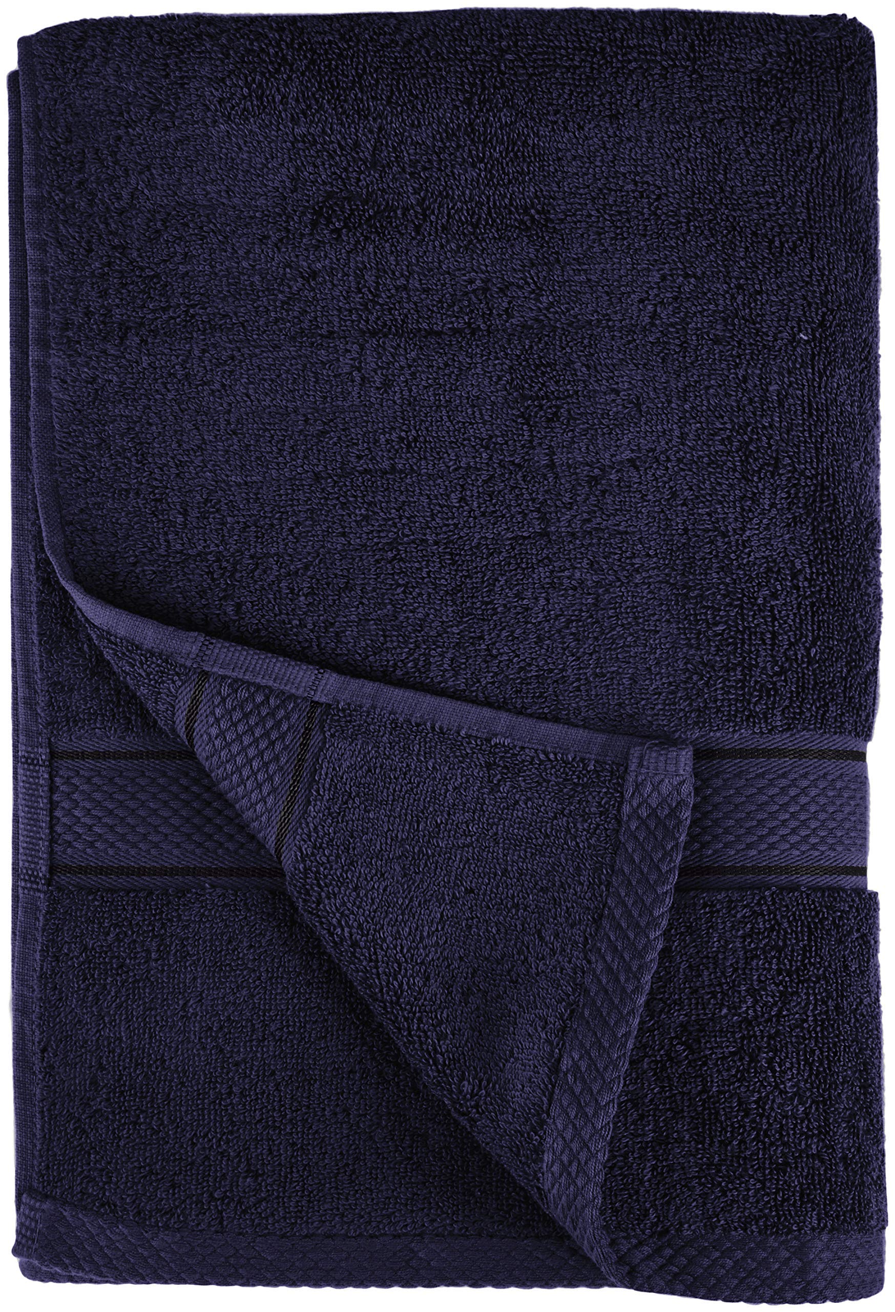 Premium 800 GSM Luxury Hotel & SPA Bath Towel Set - 6 Piece Terry Cotton Towels (Navy Blue) for Bathroom, Guest Room & Spa Relaxation