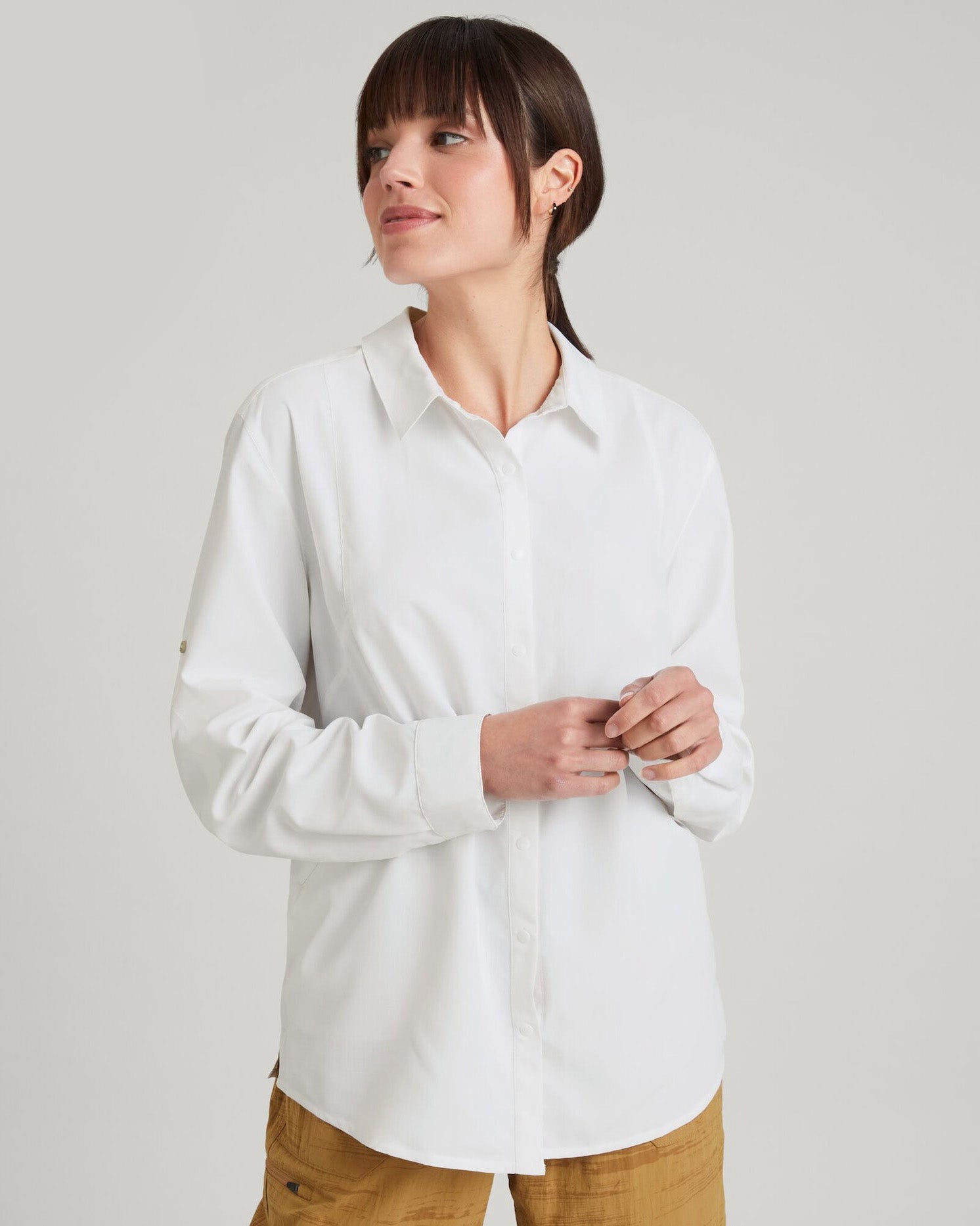 SUN Scout UPF 50+ Women's Long Sleeve Sun Protection Shirt - White | Hiking, Beach & Outdoor Activities