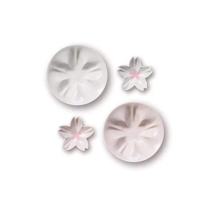 Hiracle Sakura Porcelain Dinner Plates Set - 6-Piece Japanese Cherry Blossom Ceramic Plates for Fine Dining, Wedding, and Home Decor
