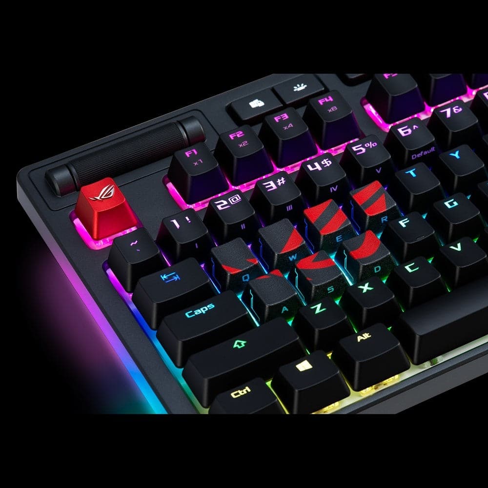 ASUS ROG Gaming Keycap Set - Custom Mechanical Keyboard Keycaps for PC Gamers - Perfect for Gaming, Typing & Workstations