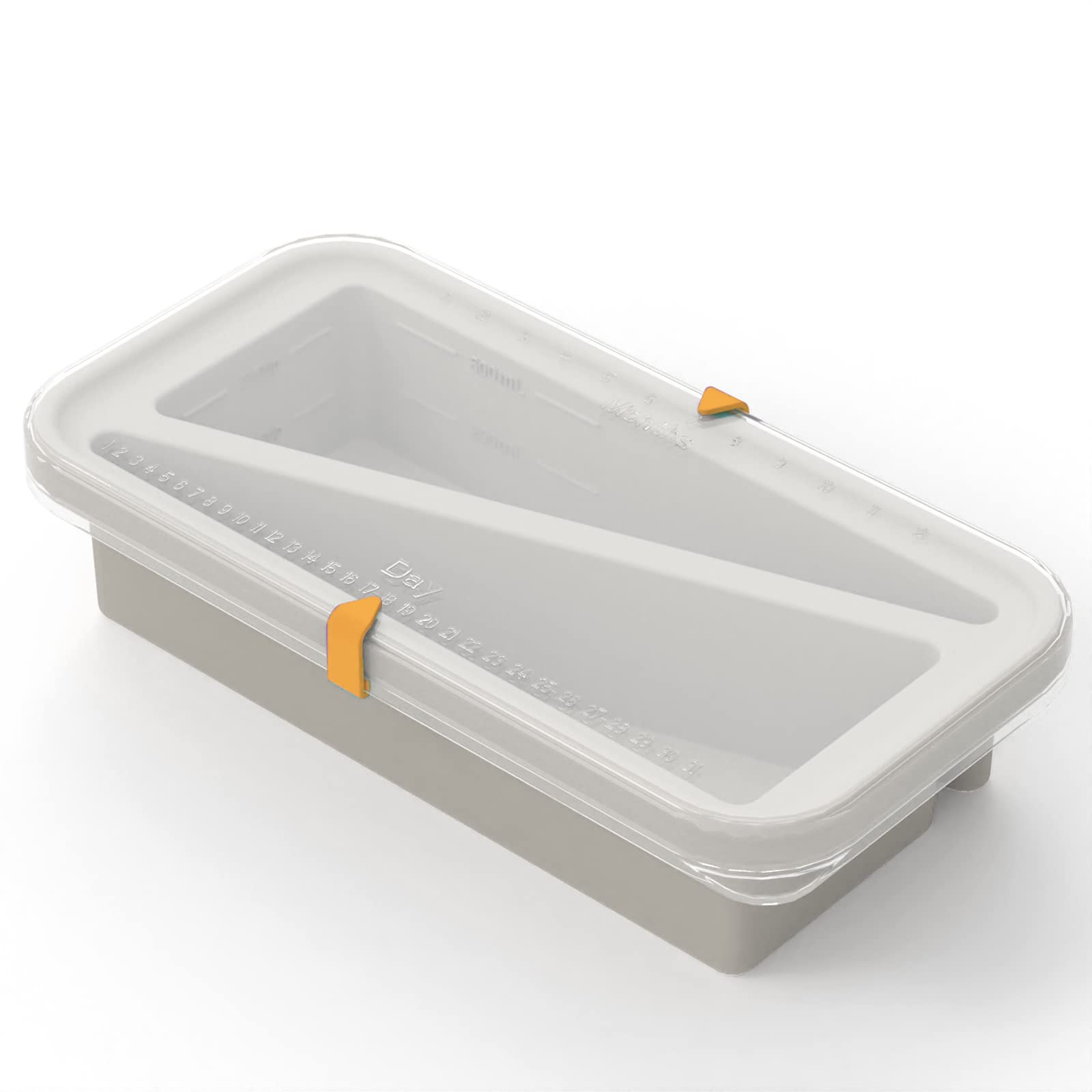 **2-Pack Silicone Freezer Trays with Lids - BPA-Free Food Storage Containers for Meal Prep, 2-Cup & 1-Cube Portions - Perfect for Soups, Sauces, Baby Food & Leftovers - Includes Date Slider for Easy Organization**    *(Use Cases: Ideal for portioning homemade soups, sauces, baby food, smoothie cubes, coffee ice cubes, and meal prep storage.)*