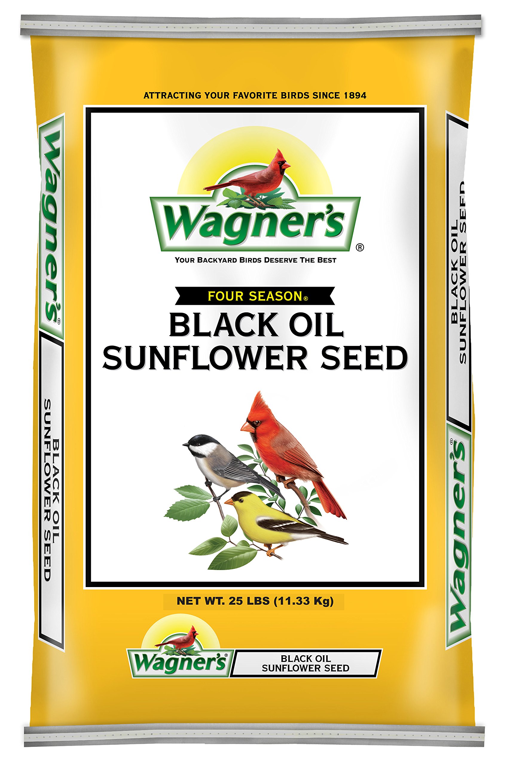 Squirrel Buster Plus Bird Feeder with 25-Pound Wagner Black Oil Sunflower Seeds - Squirrel Proof Bird Feeder for Outdoor Garden, Yard & Backyard Bird Watching