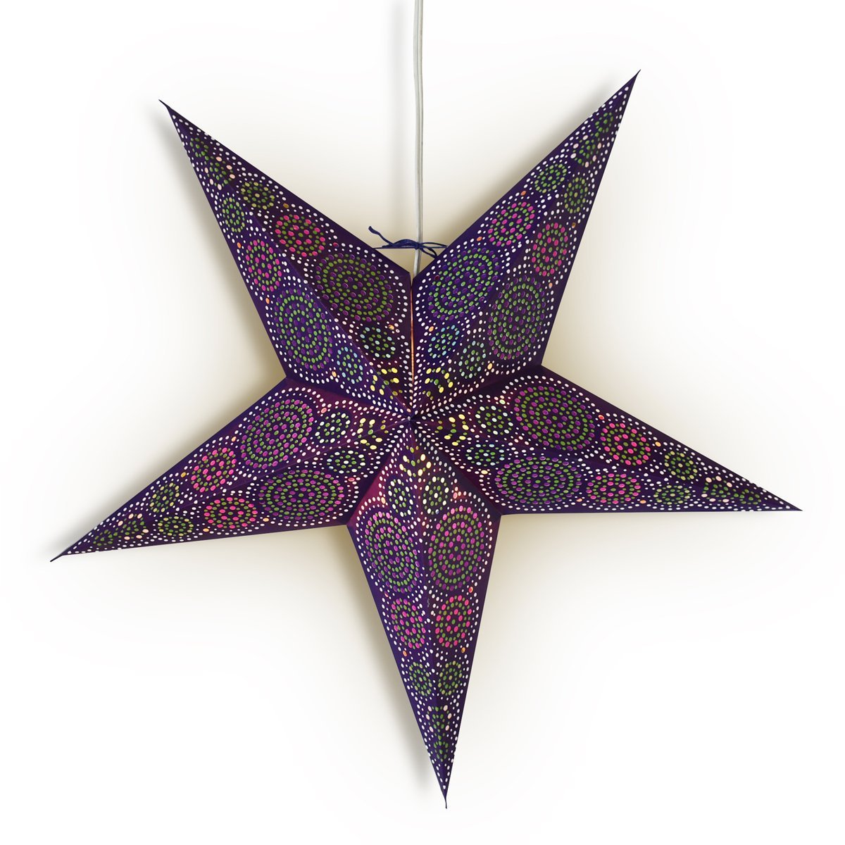 24 Inch Blue Aussie Paper Star Lantern - Hanging Wedding & Party Decoration for Indoor/Outdoor Events, Baby Showers, Christmas & Home Decor