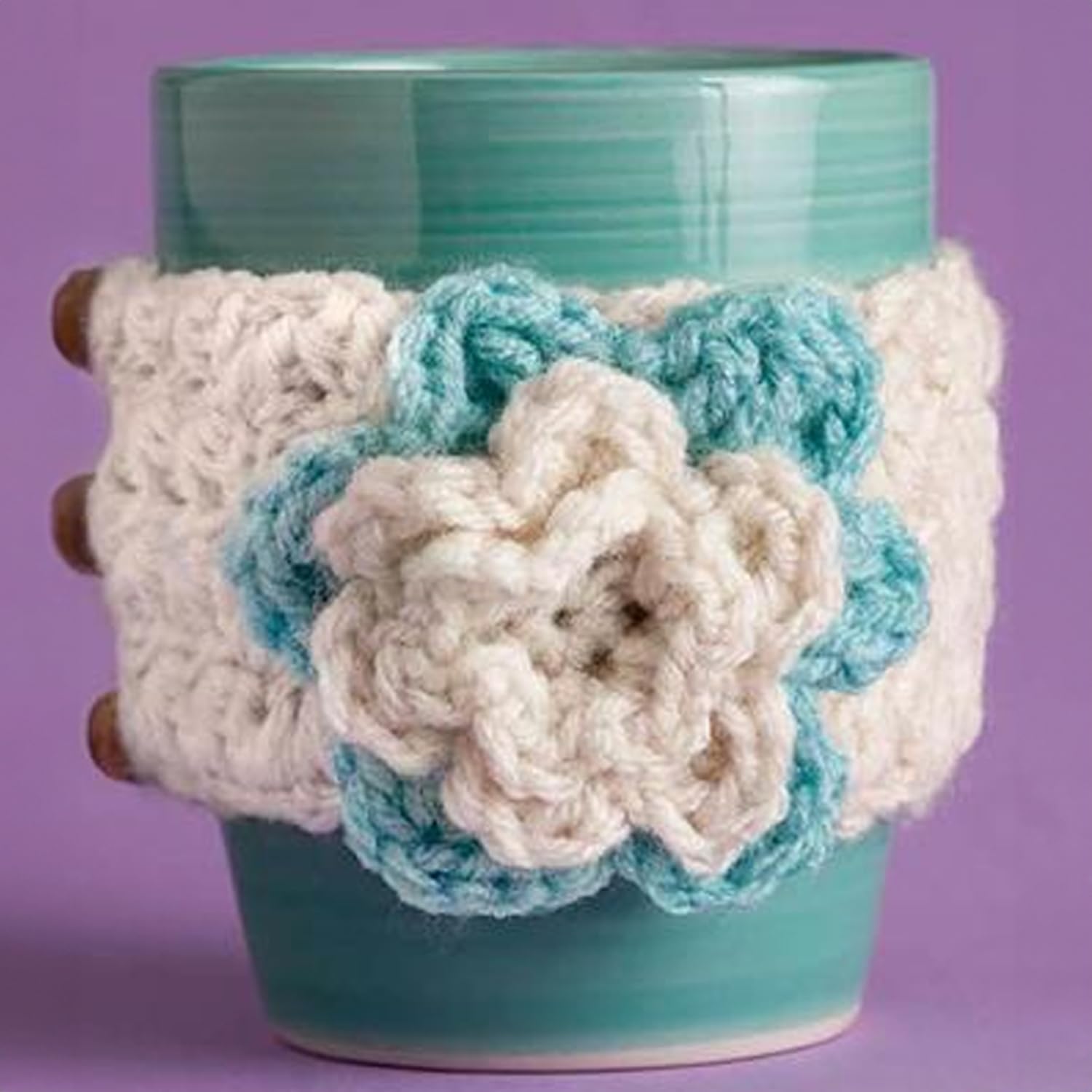 Leisure Arts Cup Cozies Crochet Book - Easy Crochet Patterns for Beginners | DIY Mug Cozy & Drink Holder Projects for Home & Gifts