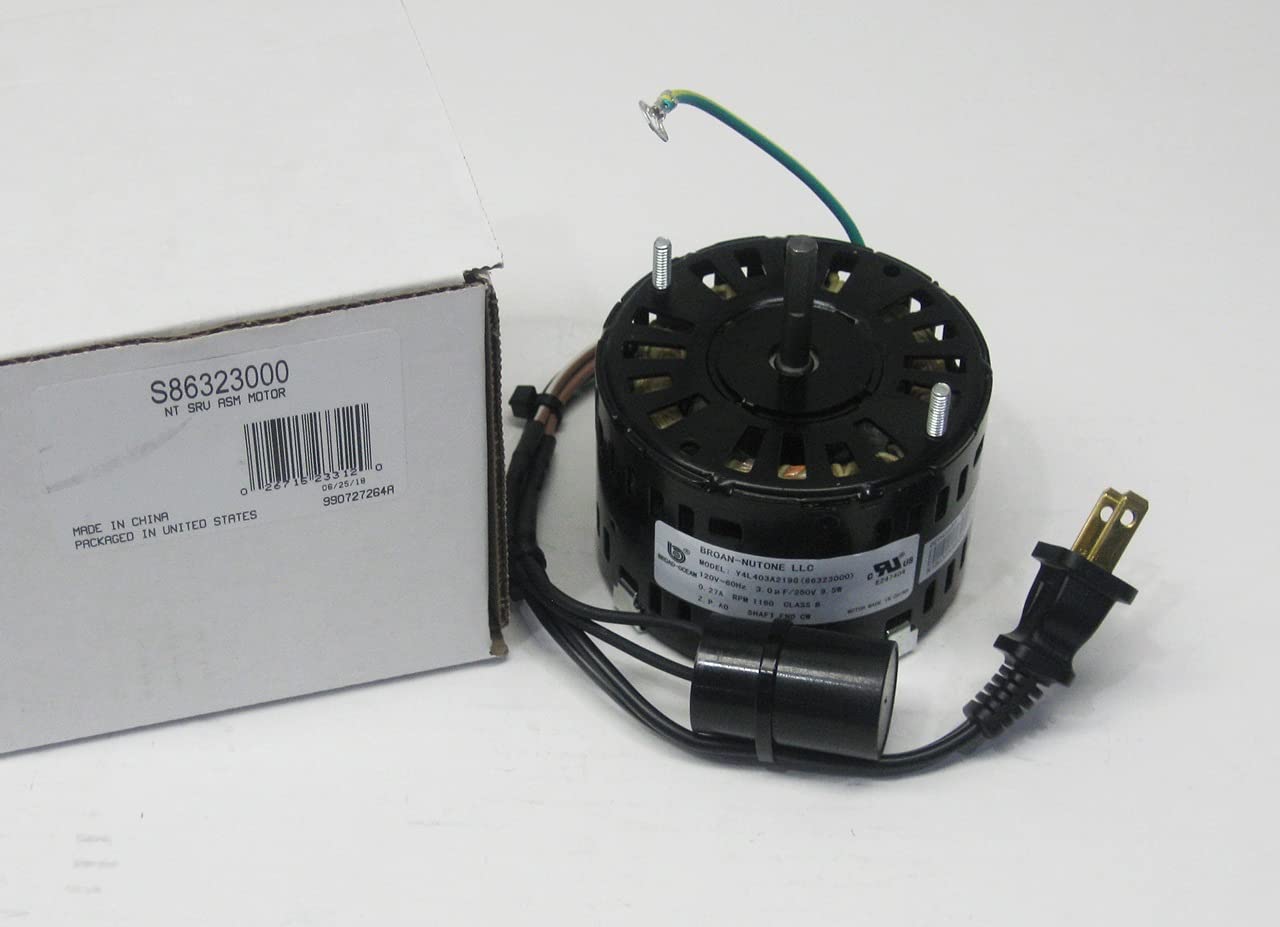 NuTone 1180 RPM 120V Replacement Fan Motor for Bathroom Exhaust Fans - Quiet & Durable Ventilation Solution for Home, Kitchen, and Commercial Use