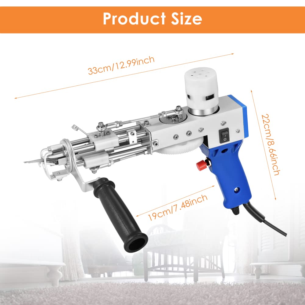 Premium Tufting Gun for DIY Rug Making - Cut Pile Rug Gun Kit with Flocking Tool | Handmade Carpet, Wall Hanging & Home Decor Crafting Tool