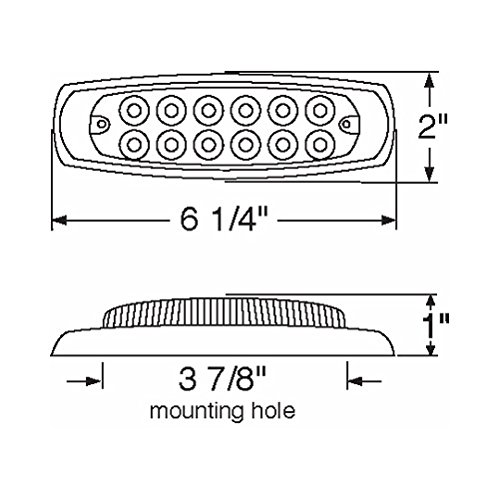 United Pacific Red 12 LED Truck RV Trailer Marker Clearance Light - DOT Approved Waterproof Reflector Design for Semi Trailers, Boats & Emergency Vehicles | Durable Side Marker Lights for Night Visibility & Safety
