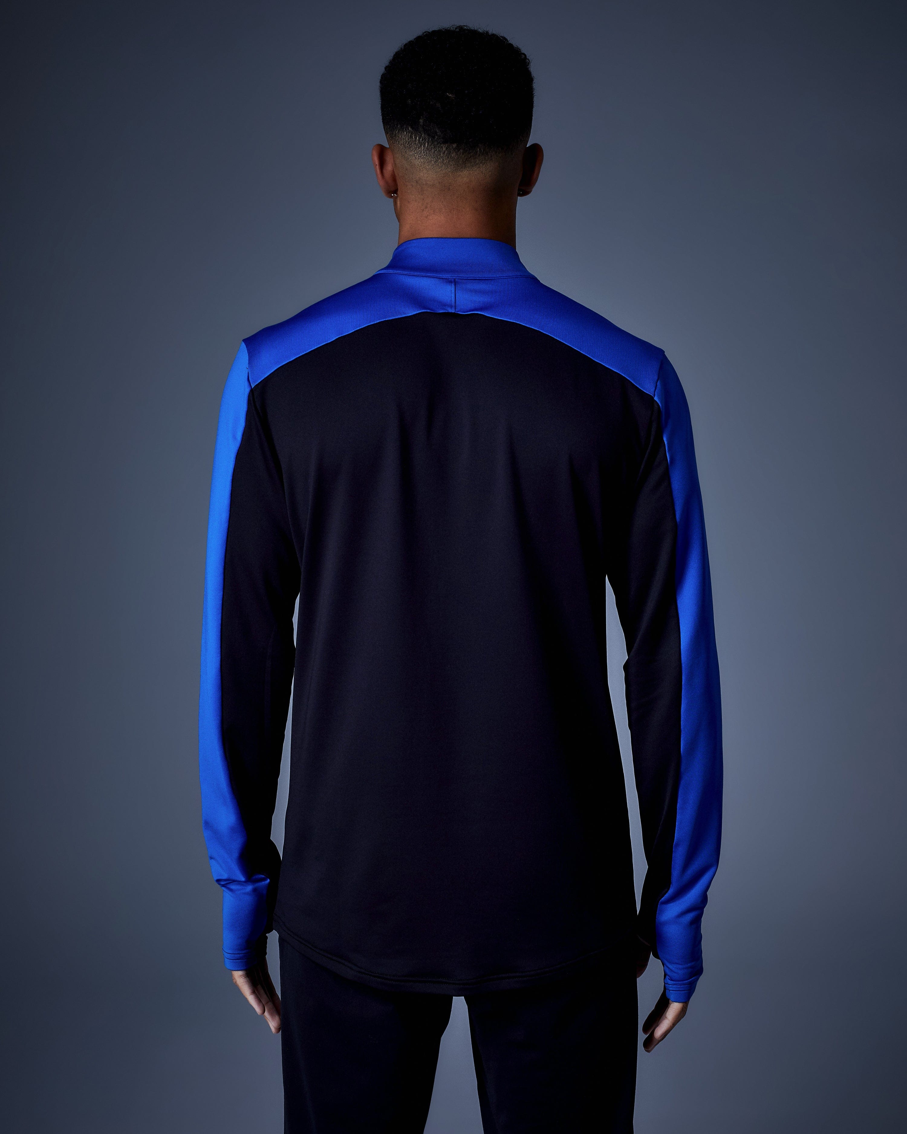 SPZM 01 Quarter Zip Midlayer Fleece Jacket - Black & Blue Color Options | Warm Lightweight Layering for Hiking, Running & Outdoor Activities