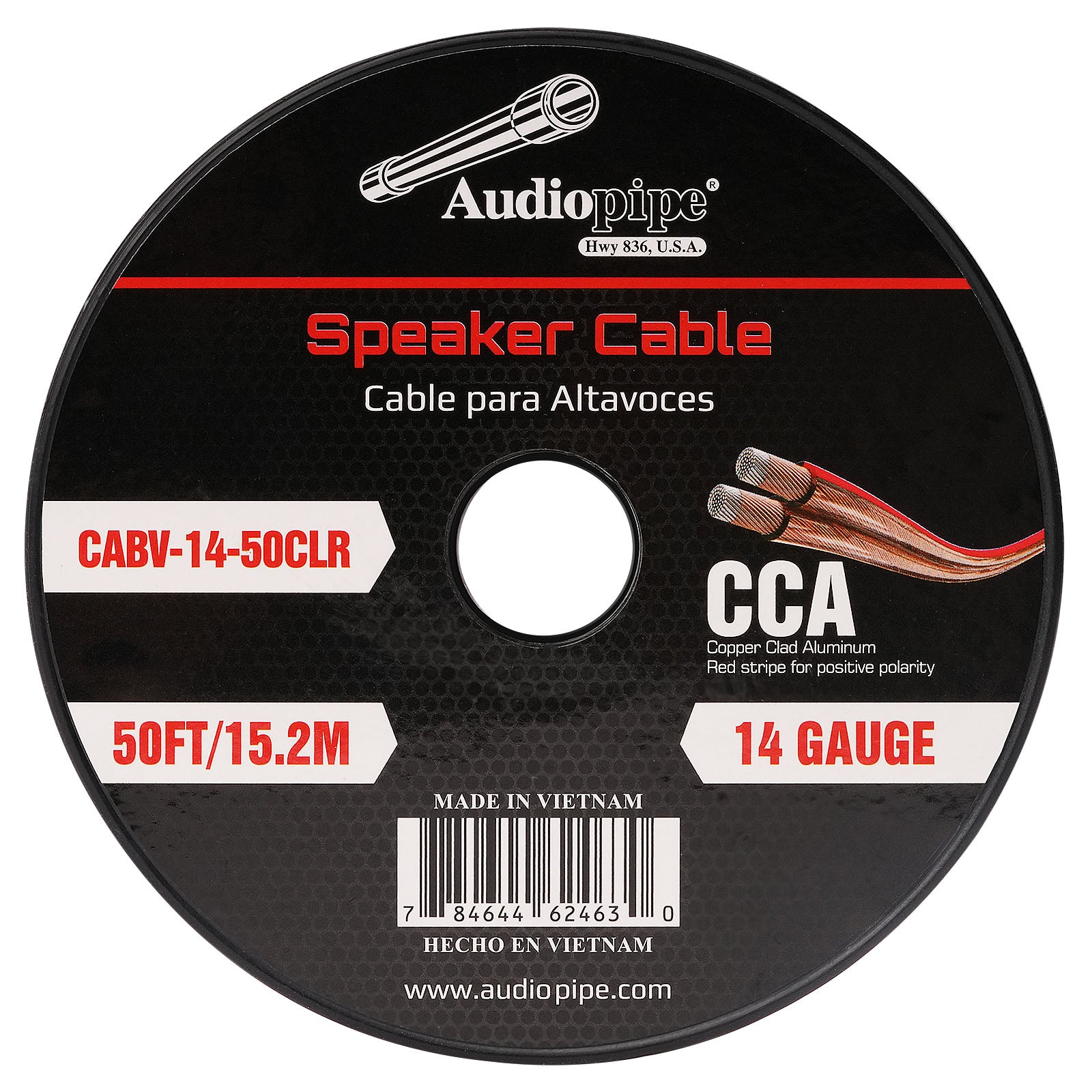 50FT 14AWG Oxygen-Free Copper Speaker Wire - High Performance Audio Cable for Home Theater, Studio & Outdoor Speakers (CABV 14 50CLR) - Perfect for Surround Sound Systems, DJ Equipment & Live Events