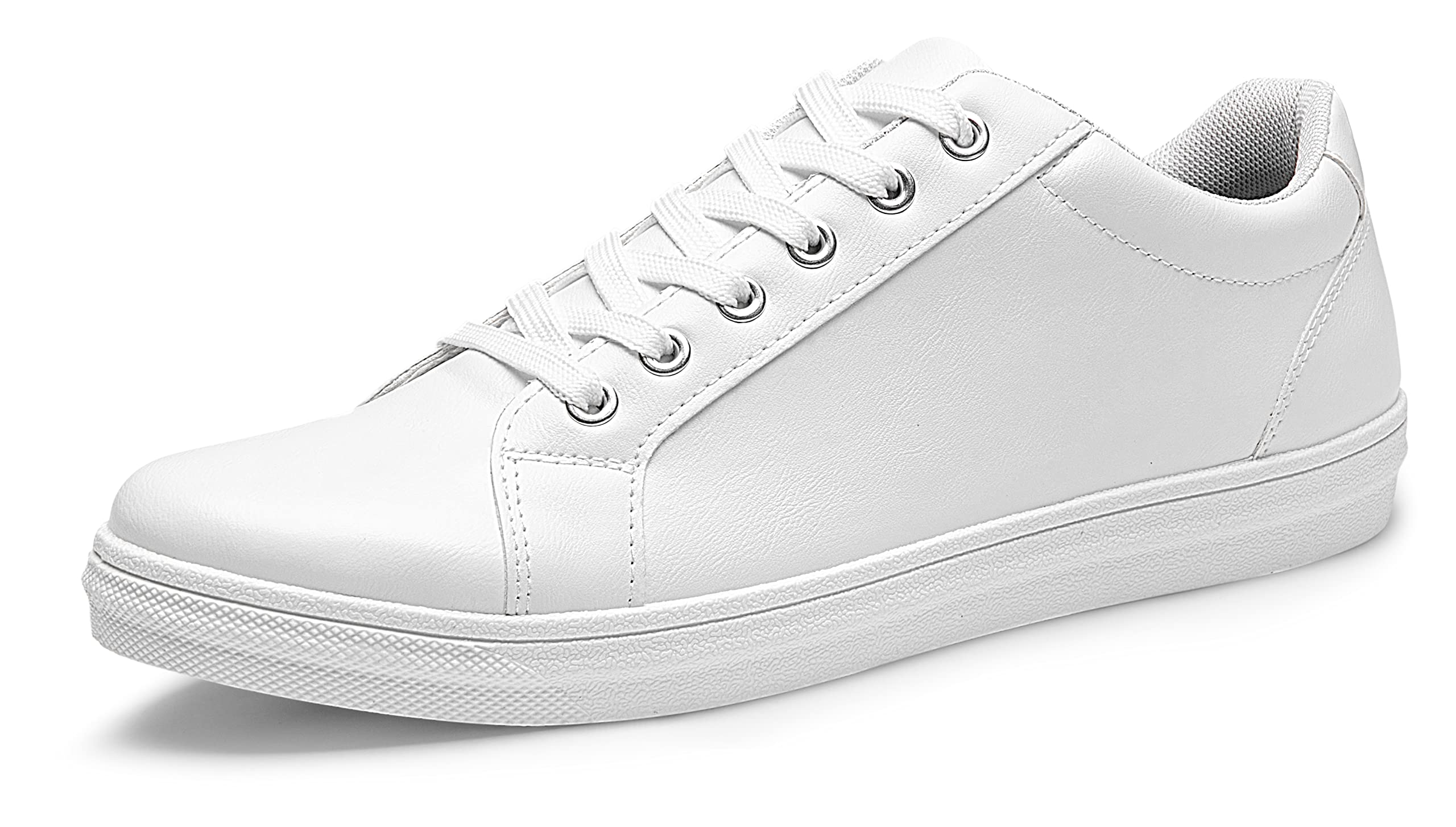 Jousen Men's White Casual Sneakers - Soft, Breathable & Stylish Walking Shoes for Men | Perfect for Daily Wear, Workouts & Outdoor Activities